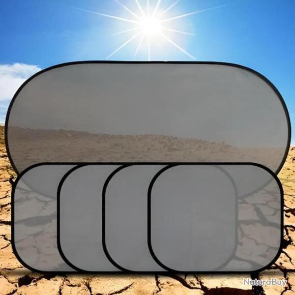 Ensemble de 5 pare-soleil en maille pour voiture pare-soleil super isolant