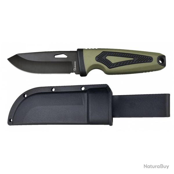 Couteau Bushcraft Vert-Noir (Couleur: Vert-Noir)