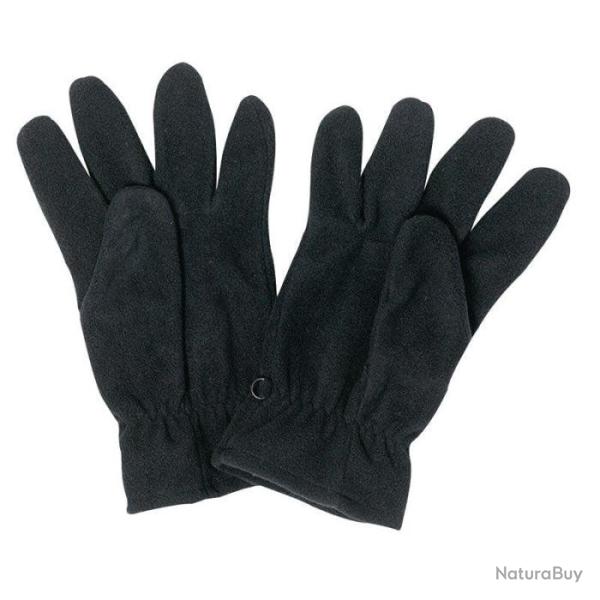 Op� No�l Gants polaire unis Percussion Kaki M Noir