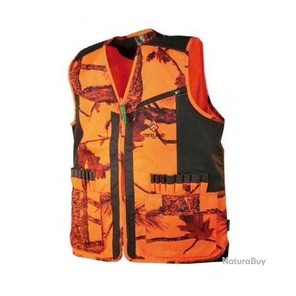 GILET TREELAND CAMOUFLAGE ORANGE
