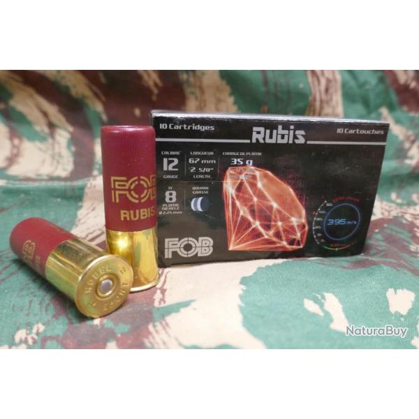 10 cartouches RUBIS cal 12/67 pb 8 BG en 35g
