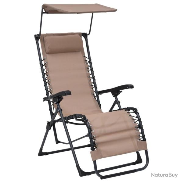 Chaise pliable de terrasse textilne taupe 02_0011900