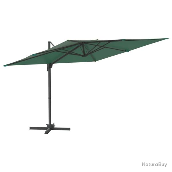 Parasol meuble de jardin cantilever � led 400 x 300 cm vert 02_0008172