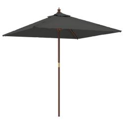 Parasol de jardin avec m&acirc;t en bois 198 x 198 x 231 cm anthracite 02_0008333