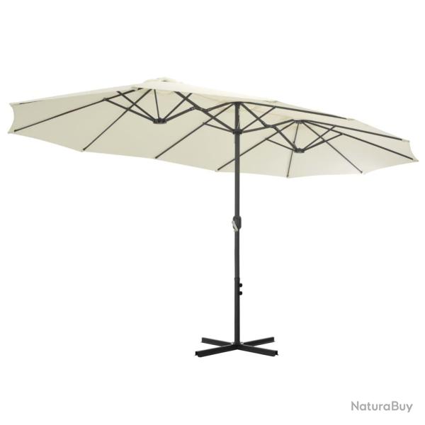 Parasol d'ext�rieur et poteau en aluminium 460 x 270 cm sable 02_0008297