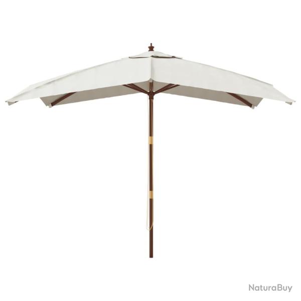 Parasol de jardin avec m�t en bois 300 x 300 x 273 cm sable 02_0008355