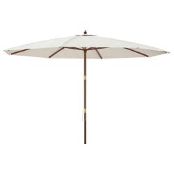 Parasol de jardin avec m&acirc;t en bois 400 x 273 cm sable 02_0008356