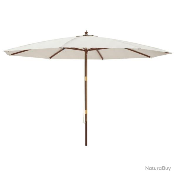 Parasol de jardin avec m�t en bois 400 x 273 cm sable 02_0008356