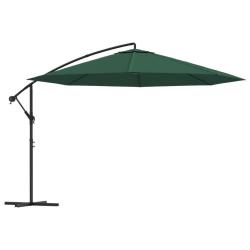 Parasol meuble de jardin en porte-&agrave;-faux 3,5 m vert 02_0008604