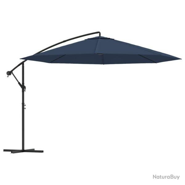 Parasol meuble de jardin en porte-�-faux 3,5 m bleu 02_0008603