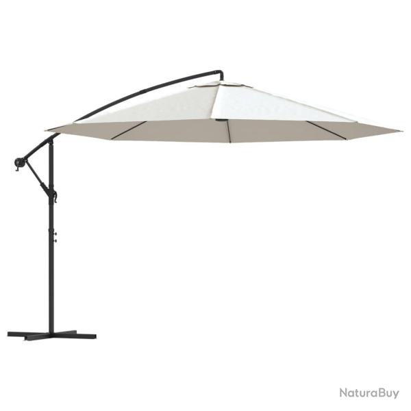 Parasol meuble de jardin en porte-�-faux 3,5 m blanc sable 02_0008602
