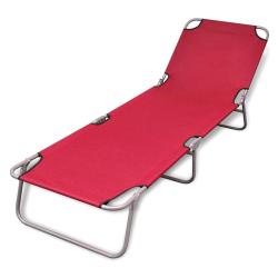 Transat chaise longue bain de soleil lit de jardin terrasse meuble d'ext&eacute;rieur pliable acier enduit