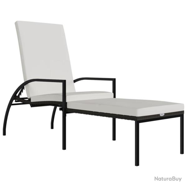 Transat chaise longue bain de soleil lit de jardin terrasse meuble d'ext�rieur avec repose-pied r�s