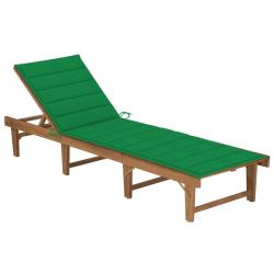 Transat chaise longue bain de soleil lit de jardin terrasse meuble d'ext&eacute;rieur pliable avec coussin