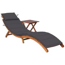 Transat chaise longue bain de soleil lit de jardin terrasse meuble d'ext&eacute;rieur avec table et coussi