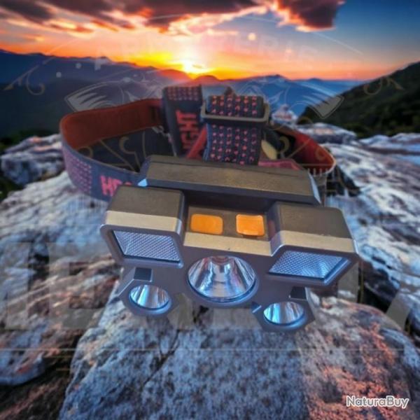 Lampe Led frontale rechargeable sangle ORANGE