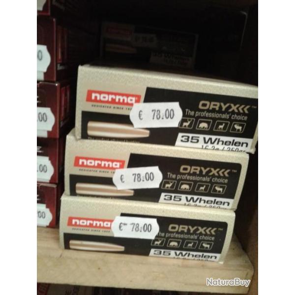 Norma en 35 Whelen 250 grains 16,2gr Oryx