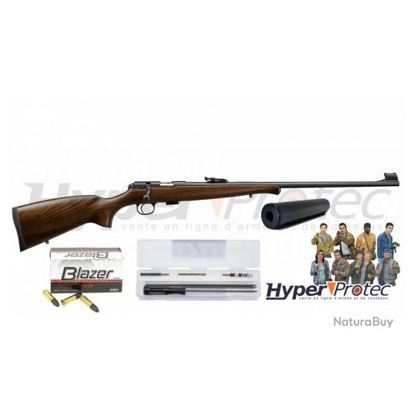 Pack Carabine 22lr CZ 457 Training + Silencieux + Munition + Cible