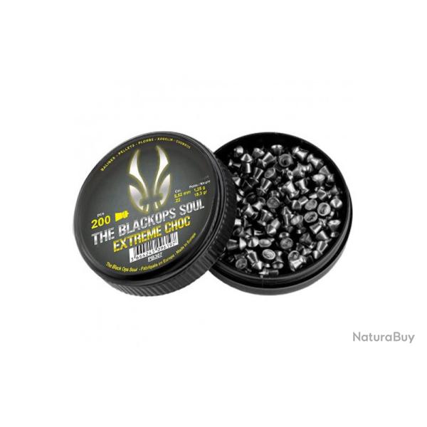 200 Plombs The Black Ops Soul EXTREM CHOC 5.5 mm