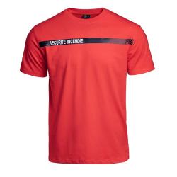 Tee shirt S&eacute;cu One s&eacute;curit&eacute; incendie rouge Rouge