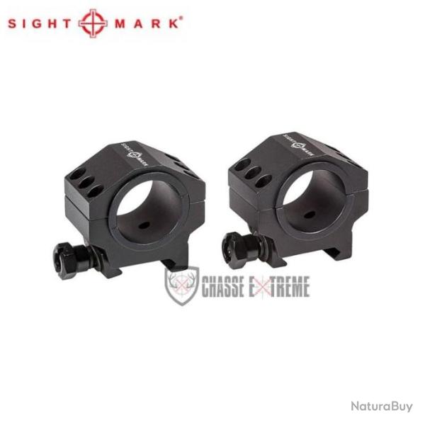 Lot de 2 anneaux SIGHTMARK � 30 mm Bas (21 mm)