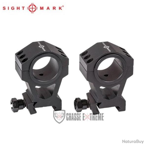 Lot de 2 anneaux SIGHTMARK � 30 mm Extra Haut (40 mm)