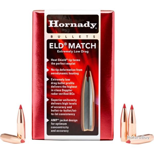 OGIVES HORNADY ELD-MATCH CALIBRE 30 195gr - 12.6g x100