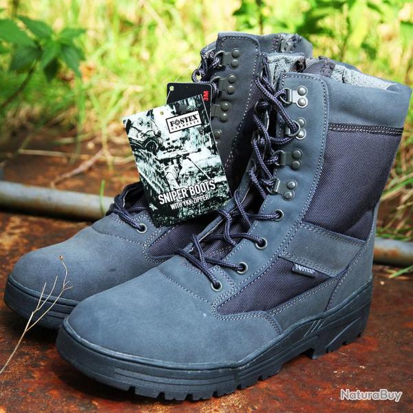 Chaussures intervention sniper zipp�es hautes Couleur Gris