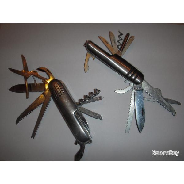 Lot de 2 couteaux multifonctions