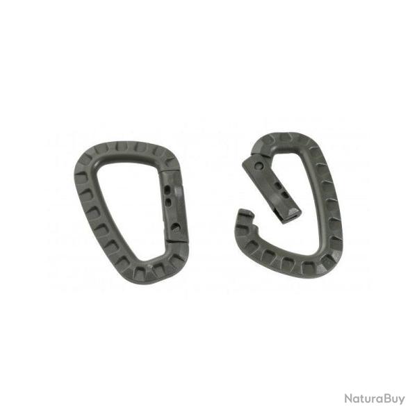 Mousquetons Cityguard Plastique - Par 2 - Kaki