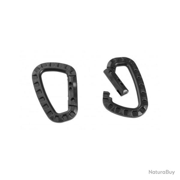 Mousquetons Cityguard Plastique - Par 2 - Noir