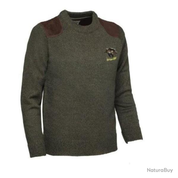 Pull enfant brod� Percussion col rond Percussion 8 ans Sanglier