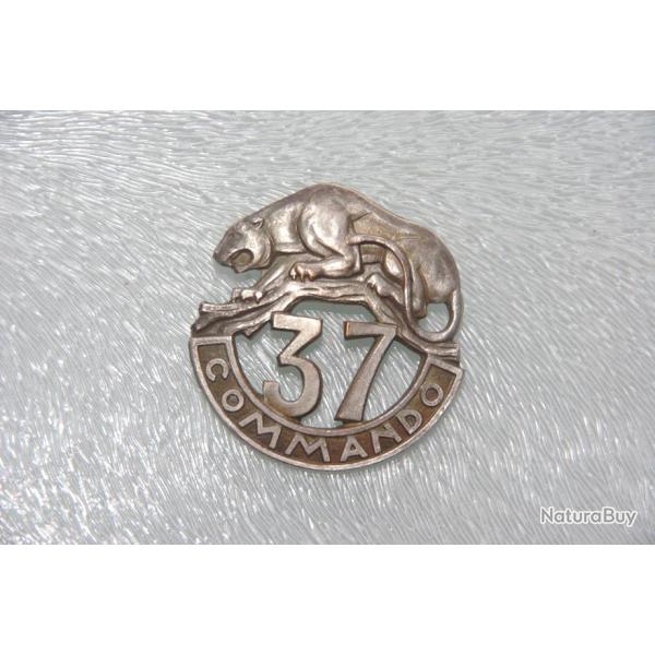 INSIGNE INDOCHINE  :   COMMANDO  37 ---- RARE ------------------------S.M.F -------------------