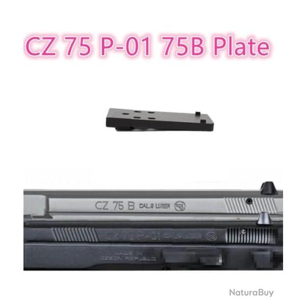 Embase plaque interface adaptatrice sur hausse pour CZ 75 et variantes - Montage Docter/Noblex