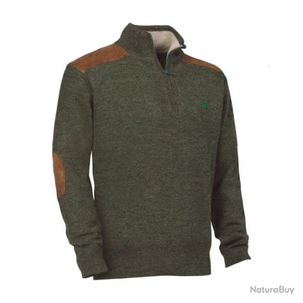 Pull de chasse col zipp� Verney Carron Fox Vert kaki