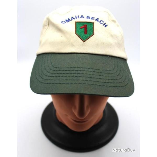 Casquette comm�morative de la premi�re division US � Omhah Beach