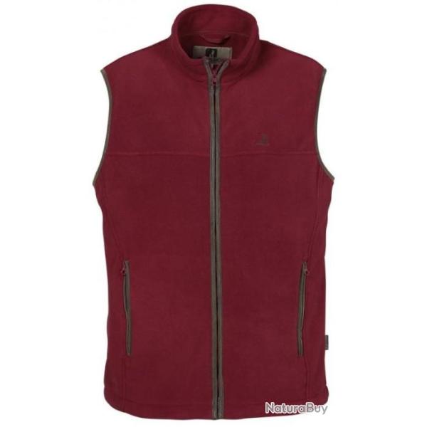 PERCUSSION GILET POLAIRE SCOTLAND BORDEAUX T.L