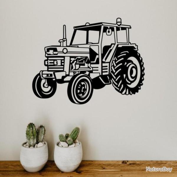 DECORATION MURALE (60cm) en FER. TRACTEUR MASSEY FERGUSSON 188 4x2