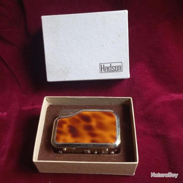 tr�s beau briquet de table vintage " HADSON " avec sa boite d'origine