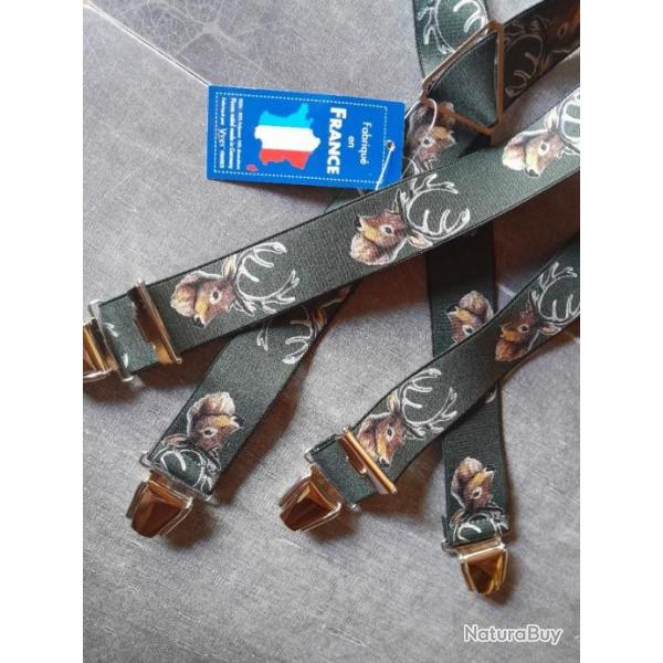 :::  Bretelles � motifs cerf...