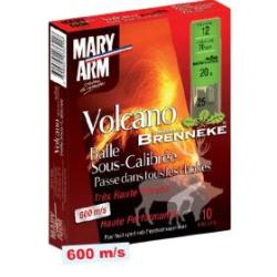 50 munitions Mary-Arm Volcano Brenneke sous calibr&eacute;e - 12/70 - 20g 