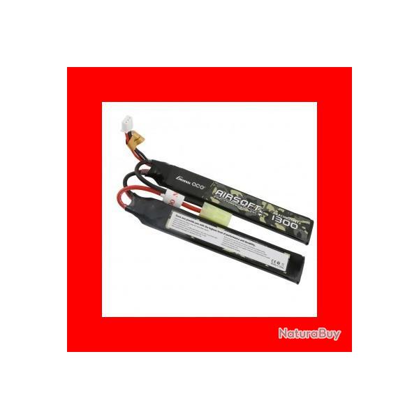 BATTERIE LIPO 2S 7.4V 1300MAH 25C 2 STICKS GENSPOW