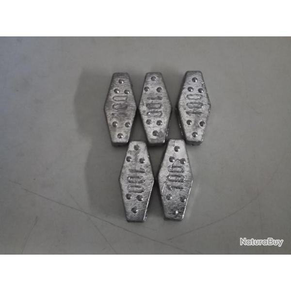 5 plombs hexagonaux 100g