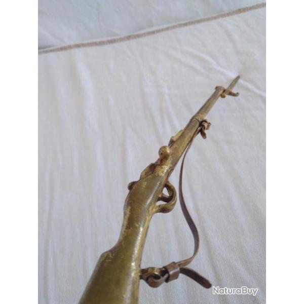 Fusil miniature chassepot en bronze dor