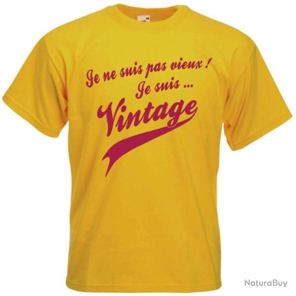T-SHIRT  Humour -  JE NE SUIS PAS VIEUX !  JE SUIS VINTAGE  - drole Ide cadeau Nol Anniversaire !