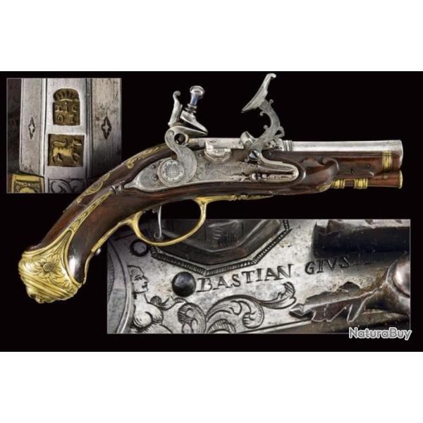 Un Rare et Magnifique Pistolet � Silex de Bastian Giusti