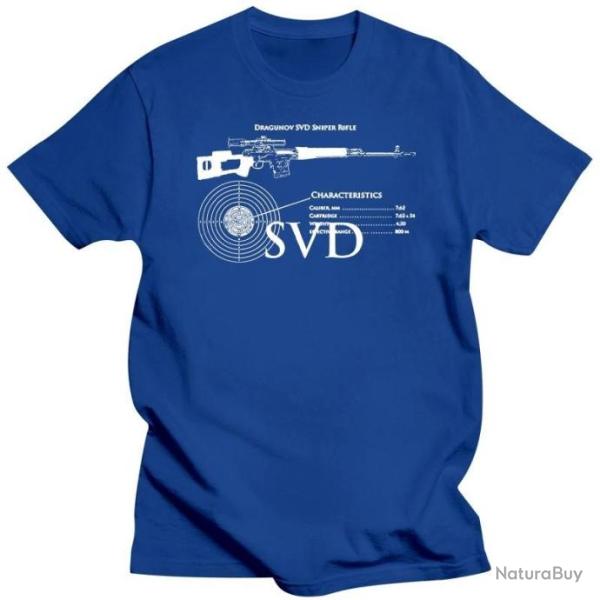 T-shirt SVD Dragunov caract�ristique - Bleu