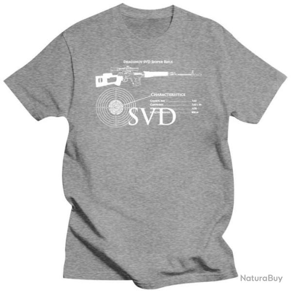 T-shirt SVD Dragunov caract�ristique - Gris Chin�