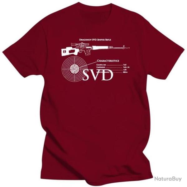 T-shirt SVD Dragunov caract�ristique - Rouge