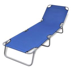 Transat chaise longue bain de soleil lit de jardin terrasse meuble d'ext&eacute;rieur pliable acier 189 x
